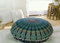 Popular Handicrafts Bodenkissenbezug, Hippie-Mandala-Kissenbezug, große Baumwolle, Pouf-Bezug rund böhmisches Yoga-Dekor, 81 cm, Blau-Türkis