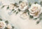 wandmotiv24 Fototapete Rosen Schmetterlinge bemalt effekt wand, L 300 x 210 cm - 6 Teile, Wanddeko, Wandbild, Wandtapete, Vintage alt Ornamente beton Blumen M4660