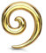 beyoutifulthings Dehn-Spirale Edelstahl Taper Gold Dehnanhänger Dehnungs-Schnecke Dehnungs-Sichel Ohr-Piercing Ohr-Schmuck 3mm