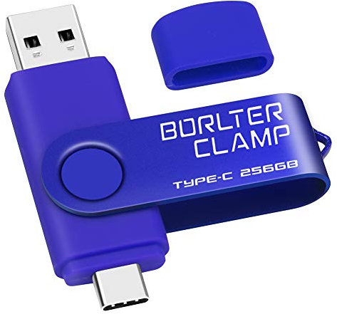 256 GB USB Type-C Flash Drive, USB-C 3.0 Memory Stick Jump Drive 2 in 1 for Android Phones Samsung Galaxy S10/S9/S8/Note 9, LG, Huawei, Tablets & Computer (Blue)
