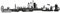 Samunshi® London Skyline Wandtattoo Sticker Aufkleber Wandaufkleber City Gedruckt London 120x25cm schwarz