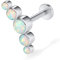 16G CZ Cartilage Tragus Earrings G23 Titanium Studs Earrings Women Girls Conch Helix Tragus Piercing (D-6mm)