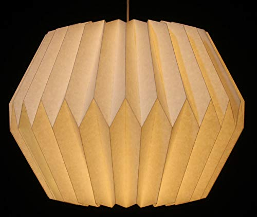 GURU SHOP Origami Design Papier Lampenschirm - Modell Umbria 1, 27x38x38 cm