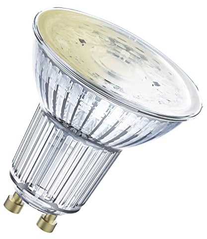 LEDVANCE Smarte LED-Reflektorlampe mit WiFi Technologie, Sockel GU10, Warmweiß (2700 K), Dimmbar, ersetzt Reflektorlampen mit 40 W, SMART+ WiFi SPOT GU10 Dimmable, 3er-Pack