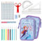 Disney Federmäppchen Mädchen Die Eiskönigin Stitch Federtasche Mädchen Gefüllt Schulmäppchen 2 3 Fächer mit Inhalt Schule Etui Pencil Case Schulmäppchen (Blau Eiskönigin Doppelmappe)