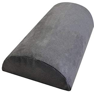 Halbrolle aus Visco-Schaumstoff, Knierolle für Bett und Couch Lendenkissen Nackenkissen Nackenstütze Nackenstützkissen (39 x 21 x 11 cm, grau)