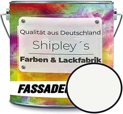 Fassadenfarbe mit Lotuseffekt hochwertige Silikonharzfarbe Sockelfarbe RAL 9010 Reinweiß // Shipley's Farben & Lackfabrik