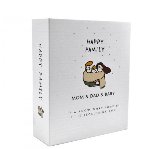 Jinlaili Álbum de Fotos para 100 Fotos 10x15 cm, Libro de Fotografía Familiar y de Pareja, Gran Capacidad para Viajes, Bolsillos para Guardar Buenos Recuerdos