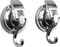 SOCONT Heavy Duty Vacuum Suction Cup Hooks, Silver Plated Polished Super Suction for Kitchen Bathroom, 1 Pack