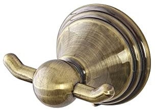 Inbagno Appendino da Muro per Accappatoi, in Acciaio Finitura Bronzo, Include Kit di Fissaggio Serie Iris