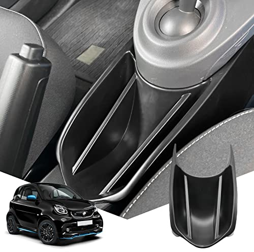 BIBIBO Portaoggetti Bracciolo per Smart Fortwo 453 C453 Smart Forfour 453 W453, Scatola di Immagazzinaggio, Auto Accessori Originali Interni Organizer, Storage Box