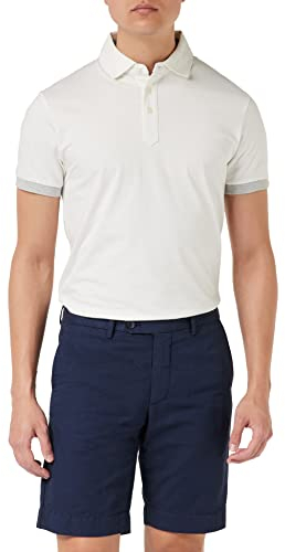HACKETT LONDON Herren Linen Texture Shorts, Marineblau Blazer, 28W