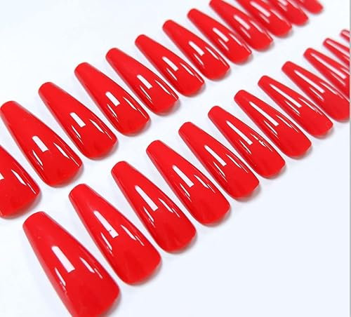 Faux ongles long faux ongle rouge press on nails ongles américains capsule