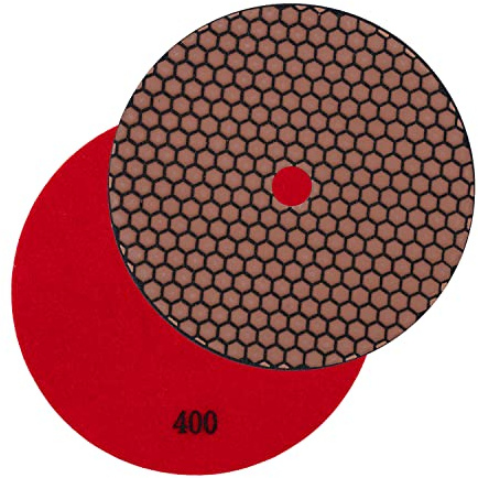 EDW Profi Diamant-Schleifpad für Trockenschliff, D = 230 mm, Körnung 400, Klettaufnahme, für Naturstein, Kunststein, Granit, Marmor, Glas, Keramik oder Fliesen