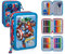 Ragusa-Trade Avengers Hulk Cap. America Iron Man Thor, 3-Fach Federtasche Federmappe, 44 TLG. gefüllt für Jungen Mädchen Kinder, rosa/pink, 20 x 12,5 x 5,5 cm