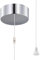 ElekTek UK Safety Approved Chrome Bathroom Light Pull Switch, EN 60669-1 CE Mark, Earth Terminal, Metal Plated Ceiling Mounted, White Cord/String, 6A 250V, 1 or 2 Way Use, Full Wiring Instructions