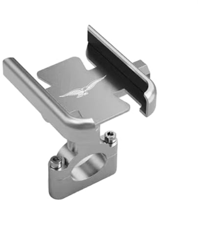 Tlysmg - Supporto per telefono cellulare per moto Guzzi V85tt V7iii V9 V7 V11 Breva 750 850 1100 accessori per manubrio del motociclo supporto per telefono cellulare GPS, manubrio argento