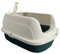 De Bishops, Katzentoilette mit hohen Seiten, abnehmbarem Rand und Schaufel, BPA-frei, stabile Katzentoilette, L50 x B38 x H27 cm, DBCL-10, (BLAU)