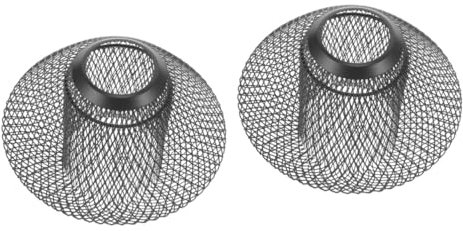 Cabilock 2 Piezas Pantalla de iluminación de hierro forjado. jaula de luz de metal pantalla de lámpara colgante candelabros pantallas de lámpara pantalla de luz metalica Malla
