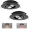 acegoo Campervan Swivel Downlights 12V Recessed LED Spot Light Inbuilt Dimmer Switch & Red Light, for Boat Van Motorhome, 35° Beam Angle Vertical 70° Adjustment Dia 74mm Aluminum (Black 3000K)