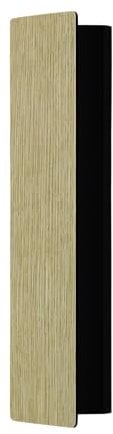 EGLO LED Wandlampe Zubialde, rechteckige Wandleuchte innen, Wandleuchter Eiche für indirekte Beleuchtung, Flurlampe aus Holz und Metall in schwarz, Lampe Wand warmweiß, FSC zertifiziert