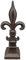 Generisch Gartendeko Lilie Gusseisen Fleur de LYS auf Sockel Höhe 25,9cm Zeitlose Skulptur Gartenfigur, EGZ25,9