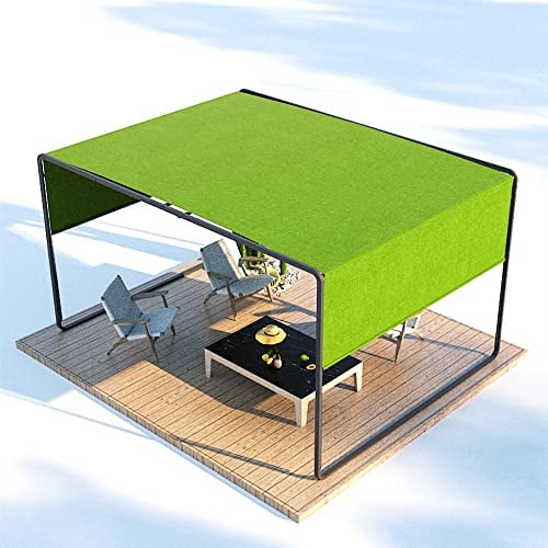 Outdoor Retractable Pergola with Sun Shade Canopy for Garden, Patio Aluminum Shelter with LED Light, Large Pavilion Grill - Green Gazebo for Porch Yard BBQ