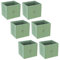 URBNLIVING Set of 1/4/6 Foldable 27cm Woven Fabric Storage Cube Box Drawer Insert Basket with Handle - Multi Colourful Collapsible Toy Arts & Crafts Bins, Durable and Lightweight for Home Office