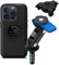 Quad Lock Motorcycle Fork Stem Phone Mount Kit with Vibration Dampener and iPhone 15 Pro MAG Case