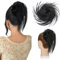 Elailite Echthaar Dutt Haarteil Haarteile Dutt Zopf Mit Gummiband #01 Schwarz Haargummi Mit Haaren Hochsteckfrisuren Haarverlängerung Messy Bun Für Damen 29g