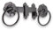 Infinity Decor Heavy Duty Epoxy Black 6 150mm Plain Ring Gate Latch Set – Garden Gate Shed Latch Catch Set Ideal for Wooden Gate and Garage Doors