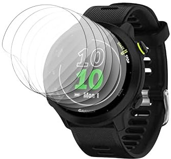 nvskvd Películas de Hidrogel para Garmin Forerunner 55, 6 Piezas Protectores de Pantalla Película Transparente Flexible Suave (NO vidrio templado)