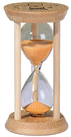 Mini adornos luminosos de reloj de arena - Temporizador creativo de gama alta con arena flotante para cepillado de dientes y decoración de mesa (1 minuto naranja)
