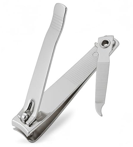 Nail Clippers, Toe Nail Clippers for Thick Nails, Large Stainless Steel Nail Cutter for Fingernail Toenail, Sharp Set with/Without Nail File Options (with Nail File)
