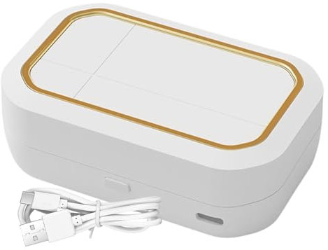 Limpiador ultrasónico de lentes - Máquina limpiadora de lentes | Máquina de limpieza de contactos ultrasónicos | Lavadora automática portátil para limpieza profunda diaria y cuidado de la higiene