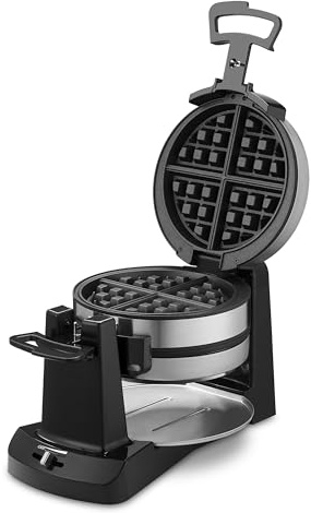Cuisinart Double Flip Belgian Waffle Maker, WAF-F40NAS, Stainless Steel, Grey and Black