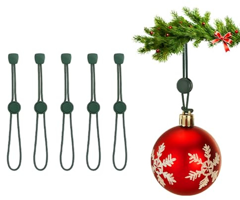 rutschfeste Haken für Weihnachtsbaumschmuck - Weihnachtskugeln Aufhänger zum Aufhängen Kleiner und großer Schwerer Ornamente - Christbaumkugel-Aufhänger Haken für deko anhänger Weihnachten (32, Grün)