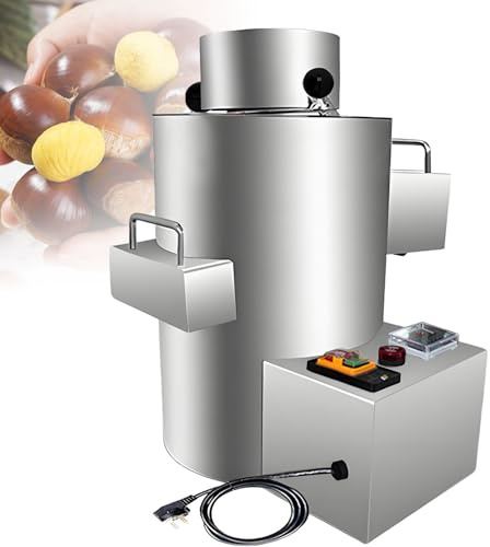 DNEPEI Sgusciatrice elettrica per Castagne Commerciale da 220 V, sbucciatrice Automatica Professionale per Castagne, capacità di Produzione di 200 kg/h, Ideale per supermercati 220V-18knives