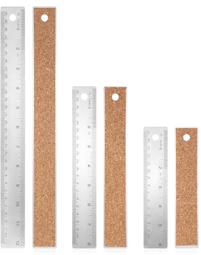 3 Stück Lineal Metall Mit Korkrückseite Edelstahl Metall Stahllineal 15 Cm 20 Cm 30 Cm Kork Lineal Rutschfeste Metalllineal Mit Zoll Und Zentimetern Gerader Kante Für Schule Büro Zeichentechnik