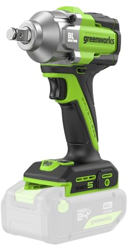 Greenworks 24V Cordless bürstenloser 500Nm Akku-Schlagschrauber IW5500 ohne USB-C-Batterie und Ladegerät IW5500