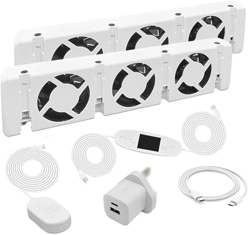 Amplificateur de ventilateur de radiateur intelligent – Ventilateurs magnétiques pour la maison avec contrôle automatique du thermostat – Améliorateur d'efficacité de chauffage silencieux – Économie