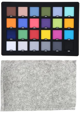Fockety Camera Colour Correction Card, 24 Colors Calibration Chart 5.7 X 4.1 Video Photography Color Chart Photo Color Correction Card for Photography Video Printing