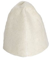 Lot de 2 Bonnets de Protection en Feutre Blanc pour Bania Russe ou Sauna - Taille Unique