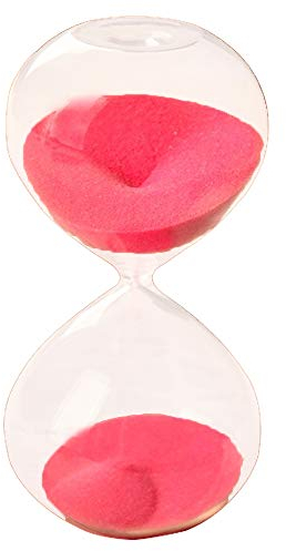 Graces Dawn Super Schönes transparent Glas Sanduhr Sand Timer 60 Minuten mit rose