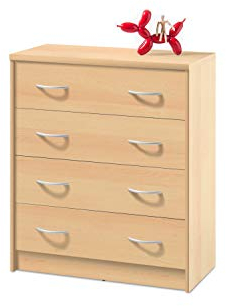 Stella Trading Optimus Kommode 8, Holzwerkstoff, breit 4 SK, One Size