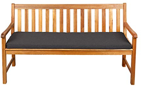 Gutekissen® Sitzkissen für Bank, Gartenschaukeln, Sitz, glatt. FK5 (170x40x5, Dunkelgrau)