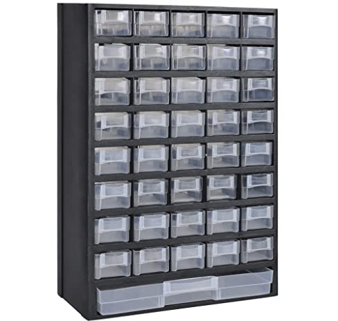 vidaXL Sortimentskasten 41 Fächer Sortimentsboxen Kleinteilemagazin Organizer