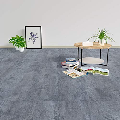 Laminat Dielen Selbstklebend 5,11 m² PVC Grauer Marmor,Wasserfest, Schwer Entflammbar, Schimmelbest?ndig, für Küche, Bad, Flur oder Wohnzimmer, (Mehrere Stile sind verfügbar)