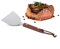 Kitchen Steak Frying Fried Shovel Spatula Stainless Steel Cooking Pancake Teppanyaki Barbecue Shovel Wooden Handle Grill Turner