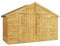BillyOh 3x8 Mini Keeper Overlap Wooden Bike Shed, Windowless Bike Storage Shed Design, Extra Wide Double Doors, Tear Resistant Felt, Durable Apex Roof for Secure Outdoor Equipment & Bicycle Storage